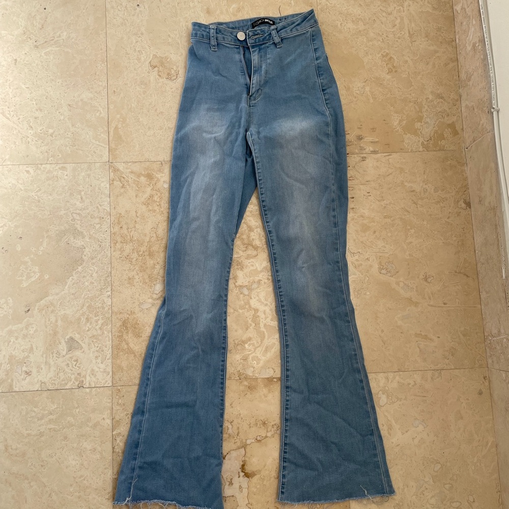 Fashion Nova Light Blue Flare Jeans
